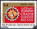 Österreich Österreich ** 1981 - 4 S - 75 Jahre Grazer Südost - Messe -