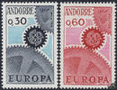 Andorra franz. 1967 ** - EUROPA, Zahnräder -