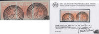 3 x 15 Centesimi 1850 Handpapier - Nr.3HIIb, 3er-Streifen, MILANO 15/1, 12-1P. -