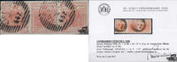 3 x 15 Centesimi 1850 Handpapier - Nr.3 H II b + II a/Pl 3, 3er-Streifen, VICENZA 5/9, 4-5P. -