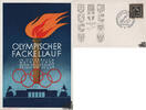 Deutschland Ansichtskarte Olympischer Fackellauf in Österreich -