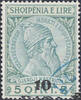 Albanien Albanien 1914 o - Skanderbeg mit Aufdruck der türkischen Währung - 10 Para -