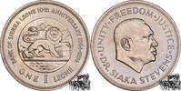 Sierra Leone 1 Leones 1 Leone 1974 - 10 Jahre Bank -