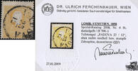 Österreich 1858 o - 2 Soldi - NR.6 I b - dunkelgelb, Attest Ferchenbauer -