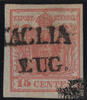 Österreich 1850 o - 15 Centiesimi Handpapier - NR 3 H IIb - rosa -