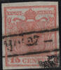Österreich 1850 o - 15 Centiesimi Handpapier - NR 3 H IIb - rosa -