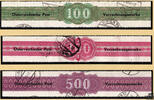 Österreich Verrechnungsmarken 1948 o - 100-500 Schilling - Nr. 1-3, Flachdruck -