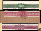 Österreich Verrechnungsmarken 1948 o - 100-500 Schilling - Nr. 1-3, Flachdruck -