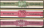 Österreich Verrechnungsmarken 1948 o - 100-500 Schilling - Nr. 1-3, Flachdruck -