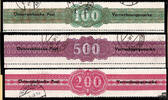 Österreich Verrechnungsmarken 1948 o - 100-500 Schilling - Nr. 1-3, Flachdruck -