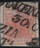 Österreich 1850 o - 15 Centesimi Handpapier - Nr.3 H IIa, Pl. 3 - rosa -