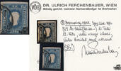Österreich 1860 o - 1,05 Kreuzer - Nr. 16a - blau, Attest Dr. Ferchenbauer -