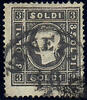 Österreich 1859 o - 3 Soldi - Nr. 7 II c - schwarzgrau -