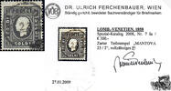 Österreich 1858 o - 3 Soldi - Nr. 7 I a - schwarz - Attest Ferchenbauer -