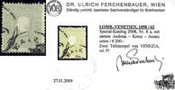 Österreich 1859 o - 3 Soldi - Nr. 8 a - grün - Attest Ferchenbauer -