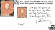 Österreich 1859 * - 5 Soldi - Nr. 9 II a - rot - Attest Ferchenbauer -