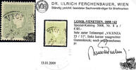 Österreich 1859 o - 3 Soldi - Nr. 8 a - grün - Attest Ferchenbauer -