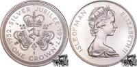 Man Insel 1 Crown 1 Crown 1977 - Silber Jubiläum -