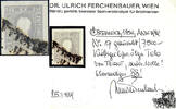 Österreich 1859 o - 1.05 Kreuzer - Zeitungsmarke Kaiserkopf nach links - grauviolett - mit Attest: Dr. Ferchenbauer -