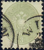 Österreich 1863 o - 3 Kreuzer - Doppeladler im Oval - grün -