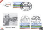Österreich 2003 FDC, 0,55 € 100 Jahre Salzachbrücke, Oberndorf - Laufen - E.-K. SStp. 12103 Berlin, 53111 Bonn und 83410 Laufe -