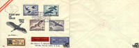Österreich Österreich 1950 Brief - S 1, 3, 5, 10 - Flugpostserie - Kombination - Reko -
