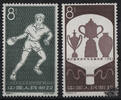 China 1963 - Nr. 739-40 ** 27. Tischtennis-Weltmeisterschaften in Prag -