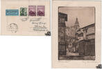 Österreich 3. Reich Ostmark - Nr. 598, 644 Mischfrankatur auf Luftpost-Karte 1938 -
