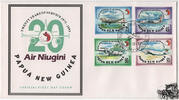 Papua Neuguinea Papua-Neuguinea - Nr. 694-97 FDC 20 Jahre Fluggesellschaft Air Niugini Flugzeuge -