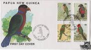 Papua Neuguinea  Papua-Neuguinea - Nr. 767-70 FDC Papageien