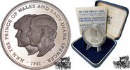 25 Pence 25 Pence 1981 - Hochzeit Prinz Charles & Diana - Originaletui mit Zertifikat (beschrieben) -