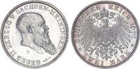 Sachsen-Meiningen 2 Mark 1901 Herzog Georg II. 1866-1914 vz-st mit leich... 575,00 EUR  Excl. 10,00 EUR Verzending