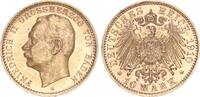 Baden 10 Mark 1910 Großherzog Friedrich II. 1907-1918 vz-st 985,00 EUR  Excl. 10,00 EUR Verzending
