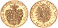 Hamburg 10 Mark 1874 Freie und Hansestadt Hamburg vz-st 3750,00 EUR  Excl. 10,00 EUR Verzending
