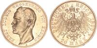 Hessen 20 Mark 1893 Großherzog Ernst Ludwig 1892-1918 fast vz 2475,00 EUR  Excl. 10,00 EUR Verzending