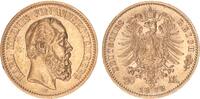Württemberg 20 Mark 1872 König Karl 1864-1891 vz+ 895,00 EUR  Excl. 10,00 EUR Verzending