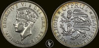 Cyprus 18 piastres George VI -