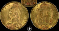 AUSTRALIA 1/2 sovereign Victoria Jubilee shield -