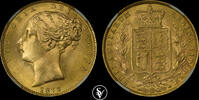G.BRITAIN 1sovereign Victoria shield London -
