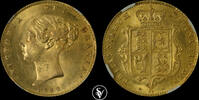 G.BRITAIN 1/2 half sovereign Victoria shield -