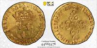 France - Louis XIII - Ecu d'or 1632 Amiens - PCGS MS62 TOP POP -