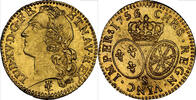 FRANCE Louis XV - Louis d'or 1756/2S Reims - NGC MS64 - TOP POP -