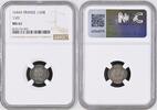 France - Louis XIV - 1/24ème ecu 1644 Paris - NGC MS61 - TOP POP -