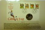 Gibraltar 1 Crown Numisbrief - X. Fußball-Europameisterschaft 1996 in England (Fernschuss) -