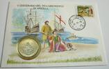 San Domingo/ Dominikanische Republik 1 Peso Numisbrief - 500. Jahrestag der Entdeckung Amerikas (Segelschiffe) -