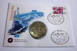 Gibraltar 1 Crown Numisbrief - XVIII. Olympische Winterspiele 1998 in Nagano (Slalomläufer) -