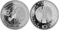 Deutschland, Germany 10 Euro Europäische Währungsunion (Karte der Mitgliedstaaten der EU) -