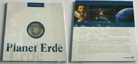Deutschland, BRD, Germany 5 Euro Planet Erde - Ausgabe der Deutschen Post Münze & Marke -