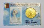 Vatikan, Vatikanstadt 50 Cent 2011 mit Briefmarke - Papst Benedikt XVI S... 6,00 EUR  Excl. 15,00 EUR Verzending