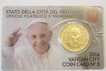 Vatikan, Vatikanstadt 50 Cent 2014 Papst Franziskus ST in Coincard 5,00 EUR  Excl. 15,00 EUR Verzending